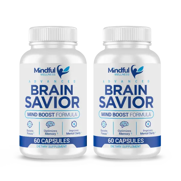 Brain Savior memory and focus capsules two-bottle pack